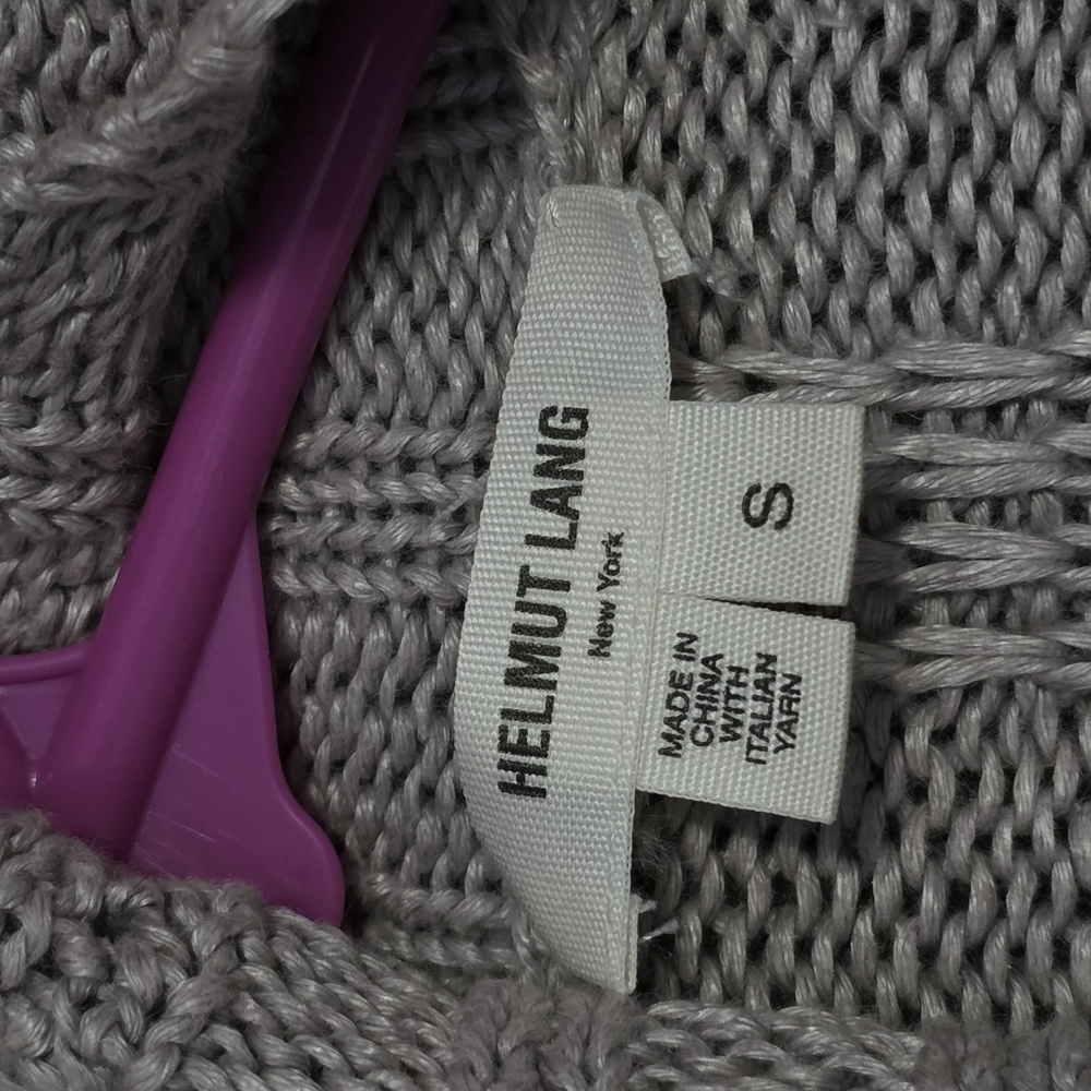 Helmut Lang 100%Linen Taupe Open-Front Cardigan - Picture 12 of 14